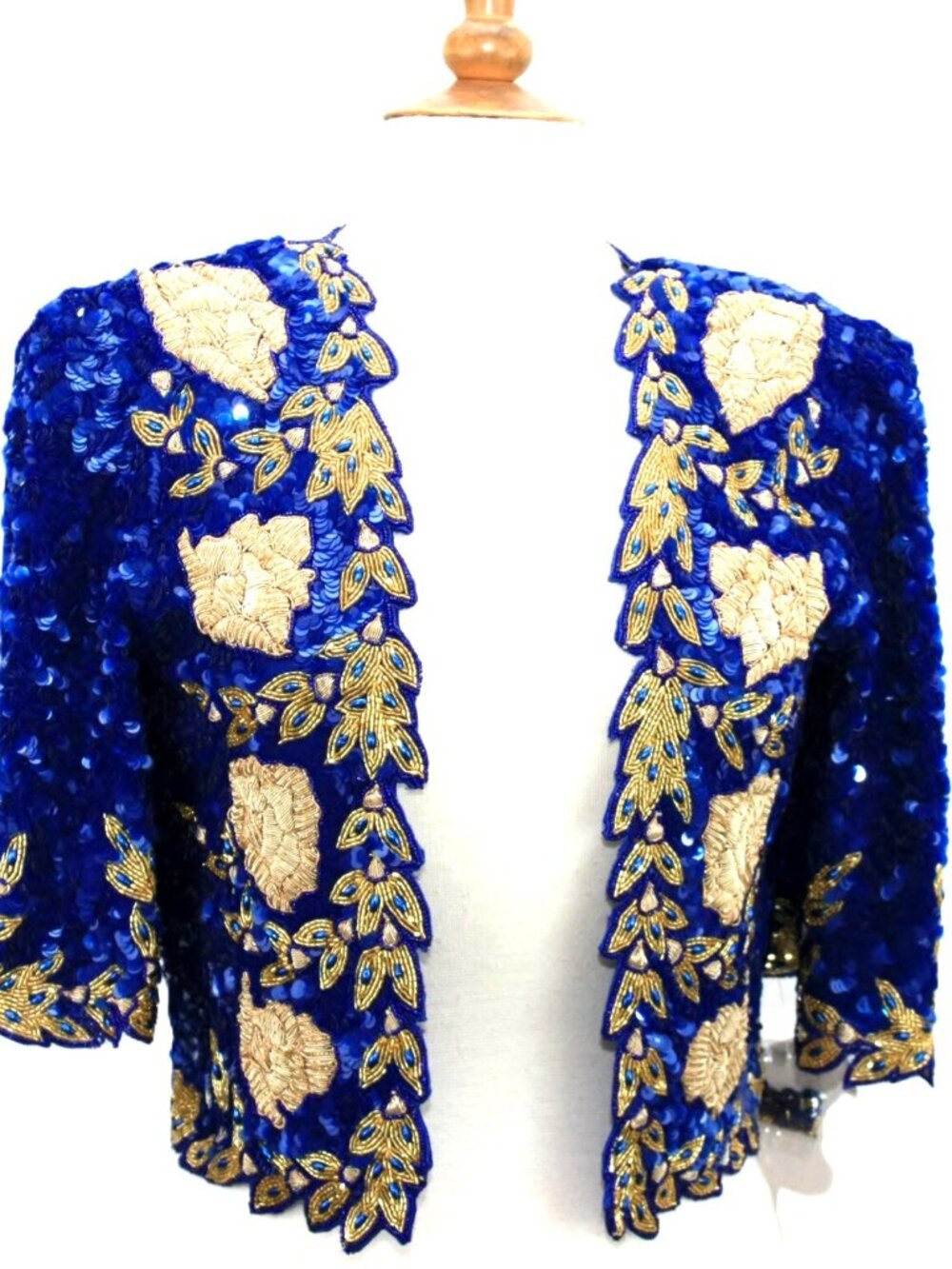JASDEE Vintage Bolero Jacket HandWork BeadSequins & ZariGotta On Silk Style 5011